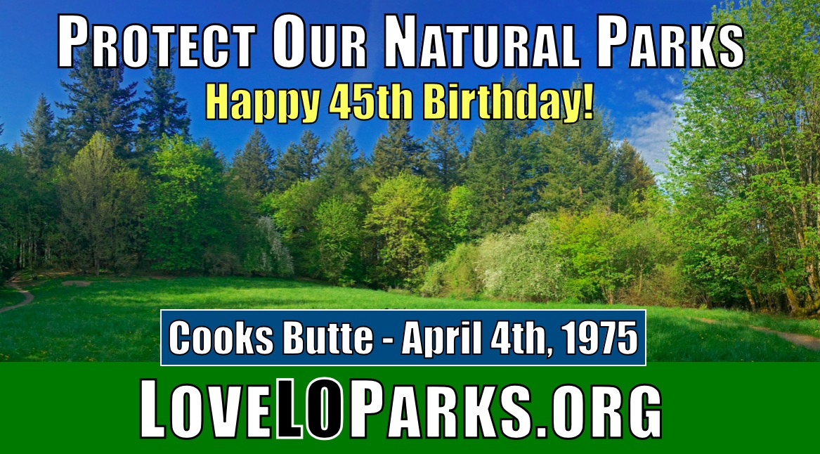 Happy 45th Birthday Cooks Butte Nature Park!